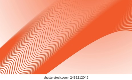 Orange abstract line background for backdrop or wallpaper