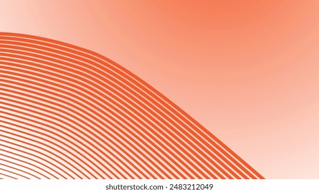 Orange abstract line background for backdrop or wallpaper