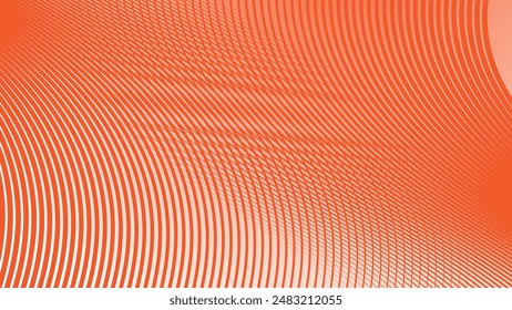 Orange abstract line background for backdrop or wallpaper