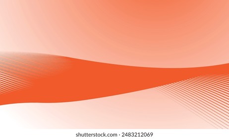 Orange abstract line background for backdrop or wallpaper