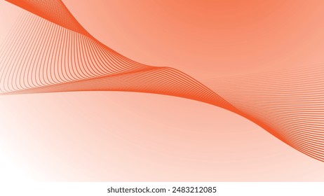Orange abstract line background for backdrop or wallpaper