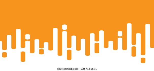 Líneas abstractas naranjas sobre fondo blanco. Fondo de transición de líneas abstractas de moda para fondo, portada, papel pintado y banner. Medio tono de líneas redondeadas para folleto, diseño y volante. vector creativo