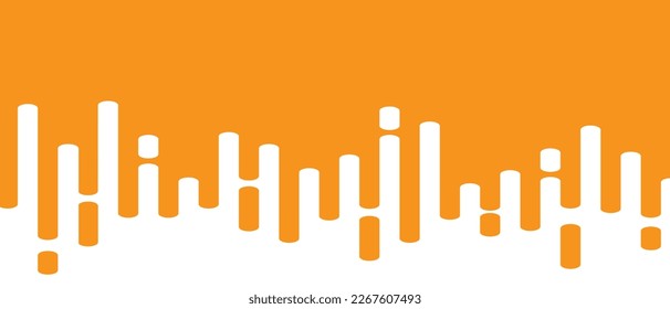Orange abstract lines on white background. Trendy abstract lines transition background for backdrop, cover, wallpaper and banner. Rounded lines halftone for brochure, layout and flyer. Creative vector