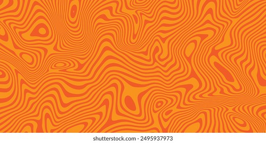 Orange abstract liquify lines background. Liquid acrylic marble texture