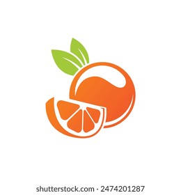 orange abstract logo modern style
