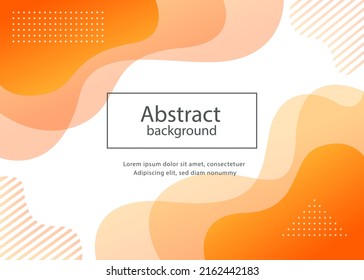 orange abstract memphis liquid background with yellow purple lines and circles geometric shapes mesh fill