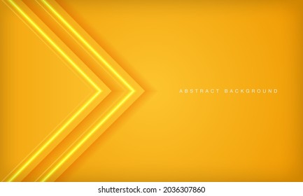 Orange abstract minimal geometric background with bright light decoration.
