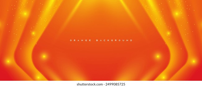 Orange abstract modern background wavy lines texture design vector