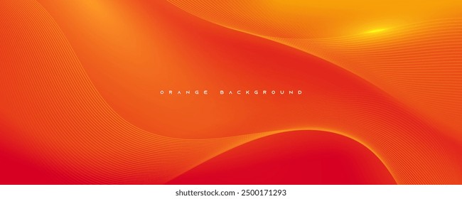 Orange abstract modern background wavy lines texture design vector