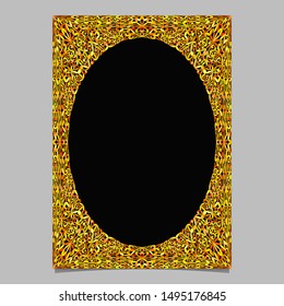 Orange abstract petal garden page frame background template - vector stationery design