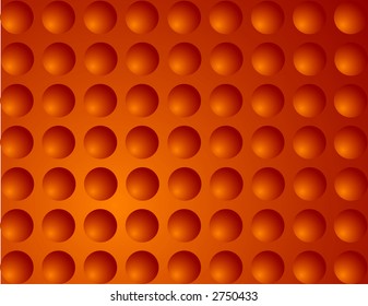 Orange abstract plastic like bubbles background - vector illustration