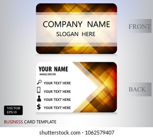 orange abstract polygon banner name card template