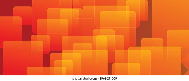 Orange abstract presentation background. Square radius shapes geometrical abstract background. Vector illustration for brochure, business card, magazine, poster and much more