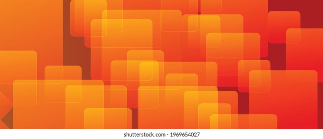 Orange abstract presentation background. Square radius shapes geometrical abstract background. Vector illustration for brochure, business card, magazine, poster and much more