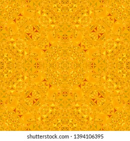 Orange abstract repeating curved triangle kaleidoscope pattern wallpaper - tribal vector background graphic
