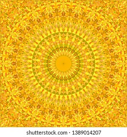 Orange abstract repeating triangle mosaic kaleidoscope mandala pattern wallpaper - geometric vector background illustration