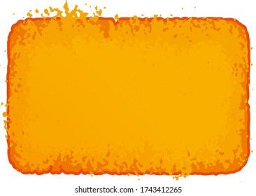 Vector cuadrado de pegatina de forma abstracta naranja