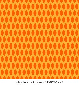 Orange  abstract shapes petals seamless pattern with yellow  background.