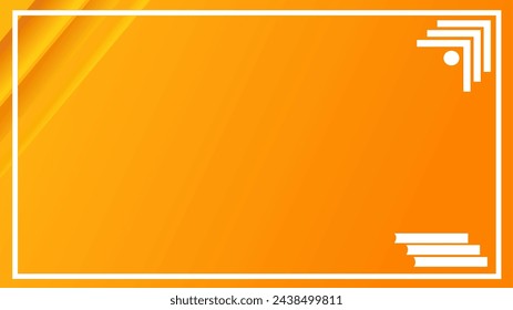 Orange abstract simple education presentation background