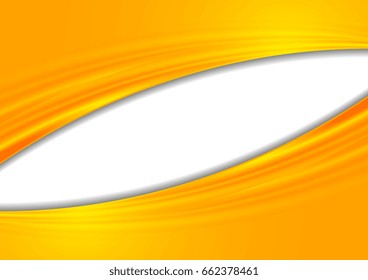 Orange abstracto suave fondo de ondas corporativas. Diseño de líneas curvas de vectores