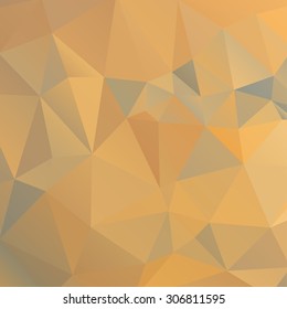 Orange abstract square geometric background consisting of colored triangles.