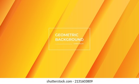 Orange abstract striped geometric background