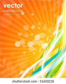 Orange abstract sunny background