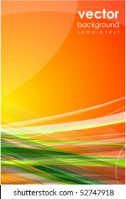 Orange abstract sunny background