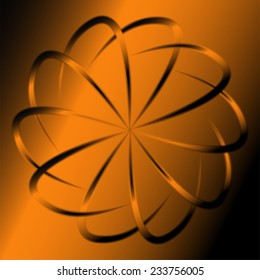 Orange abstract swirl background