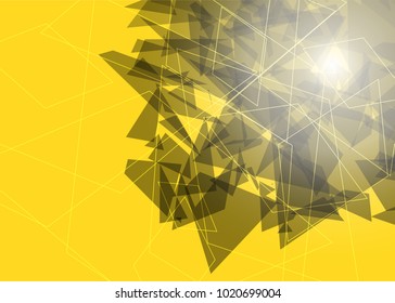 Orange abstract template for card or banner. Metal Background with waves and reflections. Business background, silver, illustration. Illustration of abstract background with a metallic element