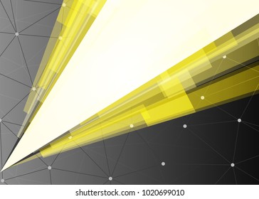 Orange abstract template for card or banner. Metal Background with waves and reflections. Business background, silver, illustration. Illustration of abstract background with a metallic element