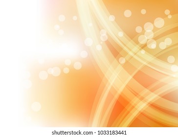 Orange abstract template for card or banner. Metal Background with waves and reflections. Business background, silver, illustration. Illustration of abstract background with a metallic element