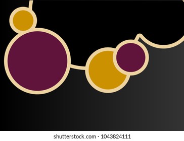 Orange abstract template for card or banner. Metal Background with waves and reflections. Business background, silver, illustration. Illustration of abstract background with a metallic element