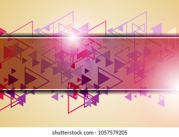 Orange abstract template for card or banner. Metal Background with waves and reflections. Business background, silver, illustration. Illustration of abstract background with a metallic element