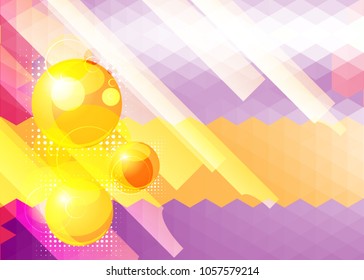 Orange abstract template for card or banner. Metal Background with waves and reflections. Business background, silver, illustration. Illustration of abstract background with a metallic element
