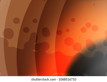 Orange abstract template for card or banner. Metal Background with waves and reflections. Business background, silver, illustration. Illustration of abstract background with a metallic element