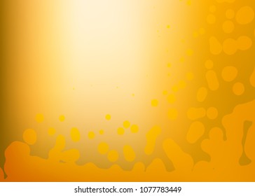 Orange abstract template for card or banner. Metal Background with waves and reflections. Business background, silver, illustration. Illustration of abstract background with a metallic element