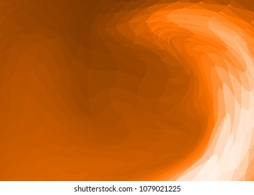Orange abstract template for card or banner. Metal Background with waves and reflections. Business background, silver, illustration. Illustration of abstract background with a metallic element