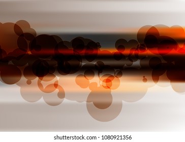 Orange abstract template for card or banner. Metal Background with waves and reflections. Business background, silver, illustration. Illustration of abstract background with a metallic element