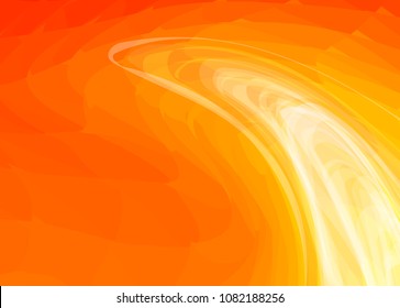 Orange abstract template for card or banner. Metal Background with waves and reflections. Business background, silver, illustration. Illustration of abstract background with a metallic element
