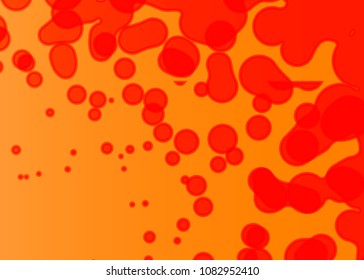 Orange abstract template for card or banner. Metal Background with waves and reflections. Business background, silver, illustration. Illustration of abstract background with a metallic element