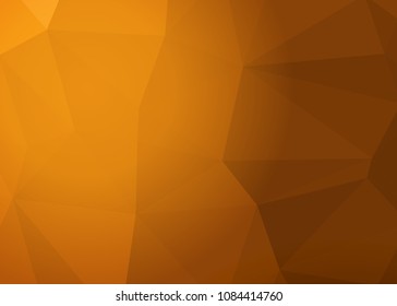 Orange abstract template for card or banner. Metal Background with waves and reflections. Business background, silver, illustration. Illustration of abstract background with a metallic element