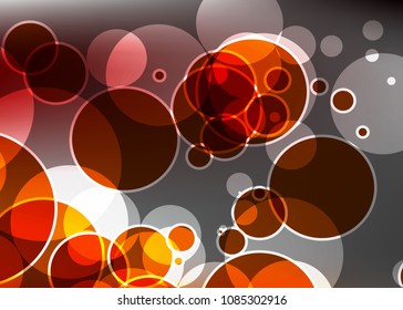 Orange abstract template for card or banner. Metal Background with waves and reflections. Business background, silver, illustration. Illustration of abstract background with a metallic element