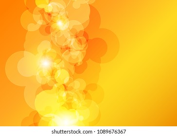 Orange abstract template for card or banner. Metal Background with waves and reflections. Business background, silver, illustration. Illustration of abstract background with a metallic element
