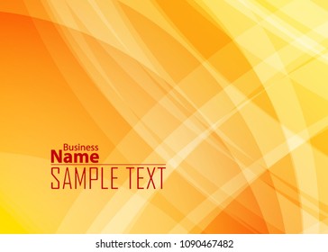 Orange abstract template for card or banner. Metal Background with waves and reflections. Business background, silver, illustration. Illustration of abstract background with a metallic element