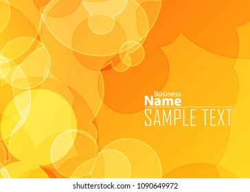 Orange abstract template for card or banner. Metal Background with waves and reflections. Business background, silver, illustration. Illustration of abstract background with a metallic element