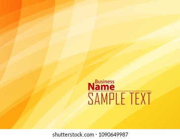 Orange abstract template for card or banner. Metal Background with waves and reflections. Business background, silver, illustration. Illustration of abstract background with a metallic element