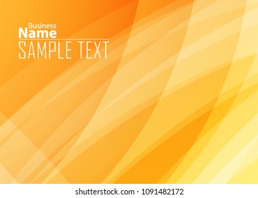 Orange abstract template for card or banner. Metal Background with waves and reflections. Business background, silver, illustration. Illustration of abstract background with a metallic element