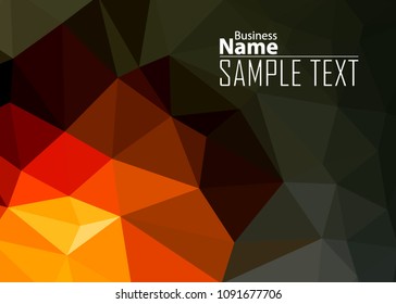 Orange abstract template for card or banner. Metal Background with waves and reflections. Business background, silver, illustration. Illustration of abstract background with a metallic element