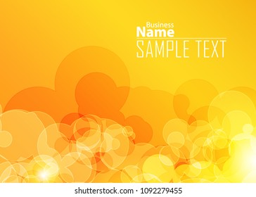 Orange abstract template for card or banner. Metal Background with waves and reflections. Business background, silver, illustration. Illustration of abstract background with a metallic element